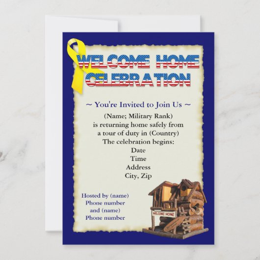 Uitnodigingen van de militaire thuispartij (Voorkant)