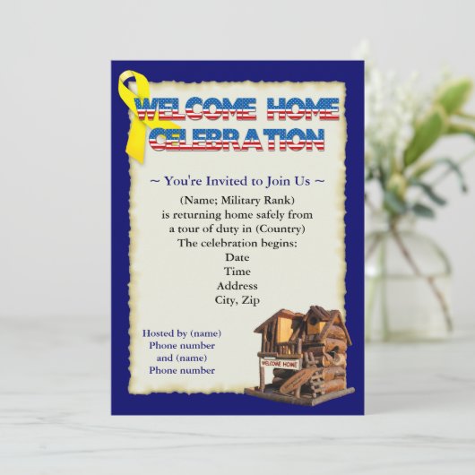 Uitnodigingen van de militaire thuispartij (Staand voorkant)