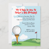 Uitnodigingen van de Mini-Golf op de verjaardagsfe (Voorkant)