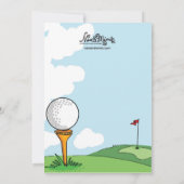 Uitnodigingen van de Mini-Golf op de verjaardagsfe (Achterkant)