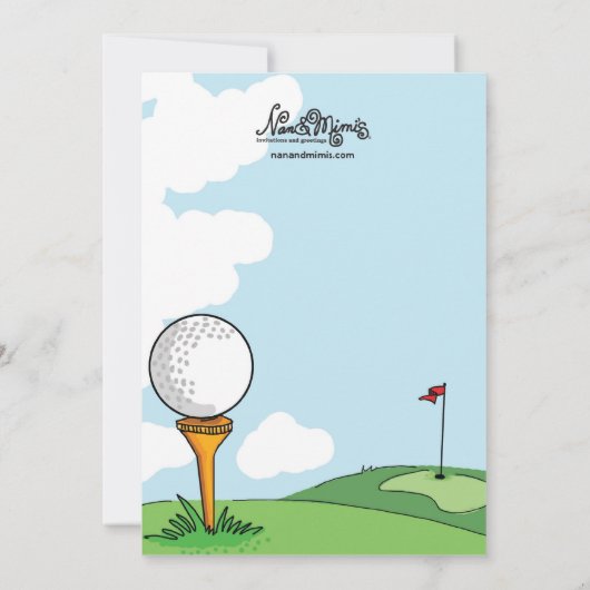 Uitnodigingen van de Mini-Golf op de verjaardagsfe (Achterkant)