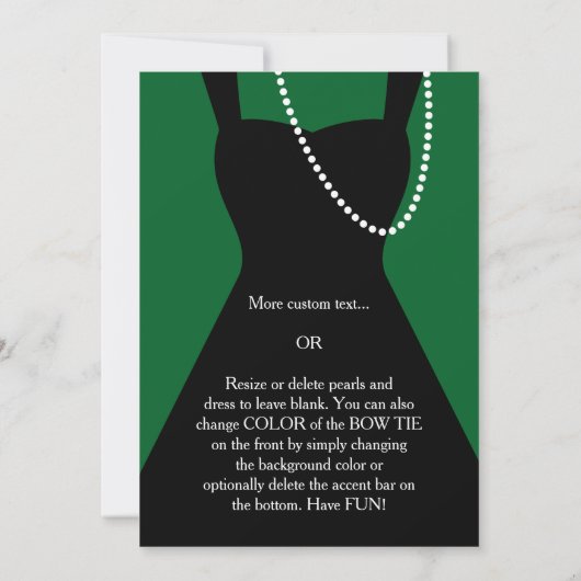 Uitnodigingen van de moderne partij voor zwarte en (Achterkant)