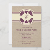Uitnodigingen van de Monogram Wijn- en Kaas-partij (Voorkant)