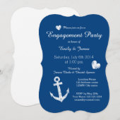 Uitnodigingen van de Nauvy blue verlovingspartij (Voorkant / Achterkant)