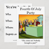Uitnodigingen van de Onafhankelijkheidsdag Humor P (Voorkant / Achterkant)