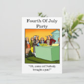 Uitnodigingen van de Onafhankelijkheidsdag Humor P (Staand voorkant)