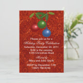 Uitnodigingen van de ornament-feestdag (Staand voorkant)