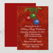 Uitnodigingen van de ornament-feestdag (Voorkant / Achterkant)