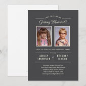 Uitnodigingen van de oude Foto's Engagement Party (Voorkant / Achterkant)