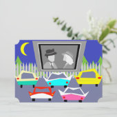 Uitnodigingen van de oude Hollywood Movie Party (Staand voorkant)