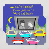 Uitnodigingen van de oude Hollywood Movie Party (Voorkant / Achterkant)