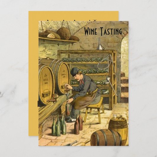 Uitnodigingen van de oude Wereldwijnpartij (Voorkant / Achterkant)