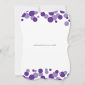 Uitnodigingen van de Paarse Bubbles Party (Achterkant)