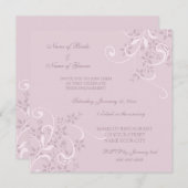 Uitnodigingen van de Paarse Floral Engagement Part (Voorkant / Achterkant)