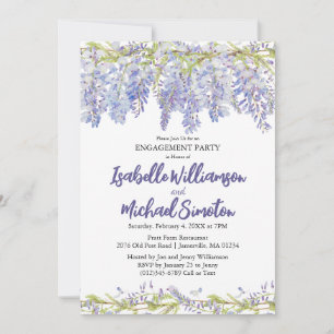 Uitnodigingen van de Paarse Floral Engagement Part