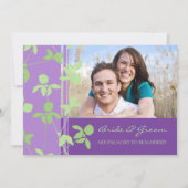 Uitnodigingen van de Paarse Groene Foto Engagement (Achterkant)