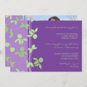 Uitnodigingen van de Paarse Groene Foto Engagement (Voorkant / Achterkant)