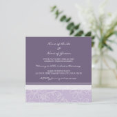 Uitnodigingen van de Paarse White Floral Engagemen (Staand voorkant)