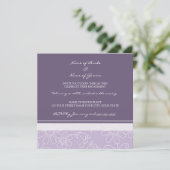 Uitnodigingen van de Paarse White Photo Engagement (Staand voorkant)