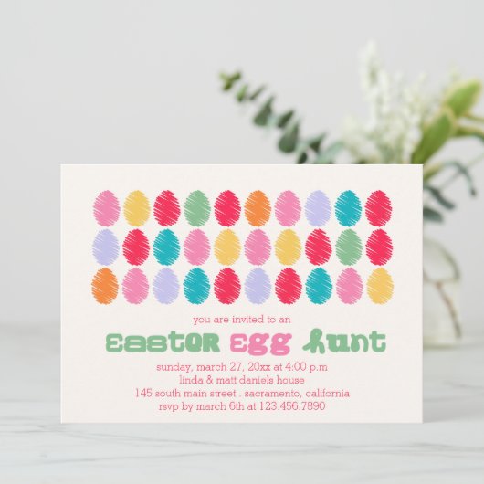 Uitnodigingen van de paaspartij (Staand voorkant)