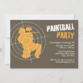 Uitnodigingen van de Paintball Party (Voorkant)