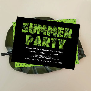 Uitnodigingen van de Palm Leaf Summer Party