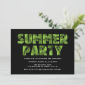 Uitnodigingen van de Palm Leaf Summer Party (Staand voorkant)