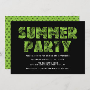Uitnodigingen van de Palm Leaf Summer Party