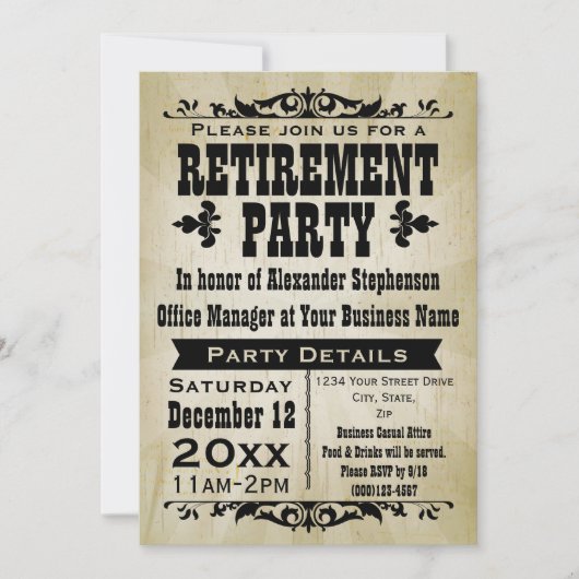 Uitnodigingen van de partij (Voorkant)