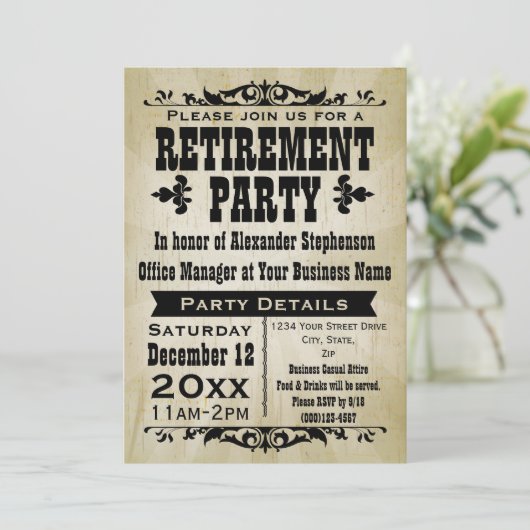 Uitnodigingen van de   partij (Staand voorkant)