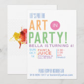 Uitnodigingen van de partij Birthday (Voorkant / Achterkant)