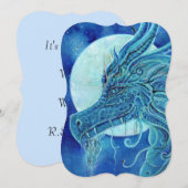 Uitnodigingen van de partij Blue Dragon door Renee (Voorkant / Achterkant)