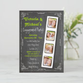 Uitnodigingen van de partij Chalkboard Film Strip  (Staand voorkant)