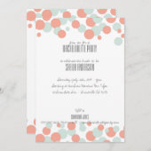 Uitnodigingen van de partij Coral & Mint Bubbles (Voorkant / Achterkant)