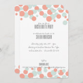 Uitnodigingen van de partij Coral & Mint Bubbles (Voorkant / Achterkant)