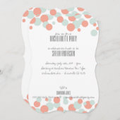 Uitnodigingen van de partij Coral & Mint Bubbles (Voorkant / Achterkant)