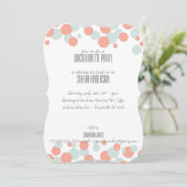 Uitnodigingen van de partij Coral & Mint Bubbles (Staand voorkant)