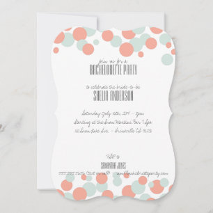 Uitnodigingen van de partij Coral & Mint Bubbles