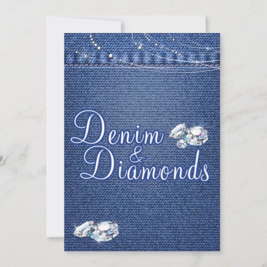 Uitnodigingen van de partij Denim en Diamonds (Achterkant)