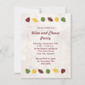 Uitnodigingen van de partij Fall Leaves Wine en Ch (Voorkant)