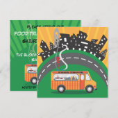 Uitnodigingen van de partij "Food Truck Block" (Voorkant / Achterkant)