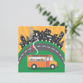 Uitnodigingen van de partij "Food Truck Block" (Staand voorkant)