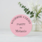 Uitnodigingen van de partij "Goodbye Chemo" (Staand voorkant)