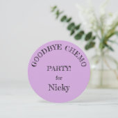 Uitnodigingen van de partij "Goodbye Chemo" (Staand voorkant)