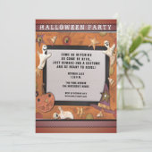 Uitnodigingen van de partij Halloween (Staand voorkant)
