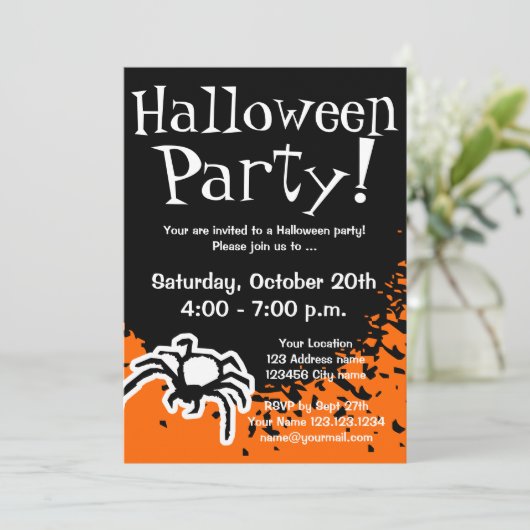 Uitnodigingen van de partij Halloween | Aangepaste (Staand voorkant)