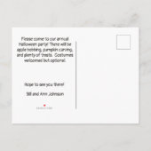 Uitnodigingen van de partij Halloween Bash (Achterkant)