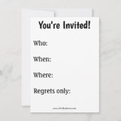 Uitnodigingen van de partij Halloween Humor voor H (Achterkant)