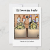 Uitnodigingen van de partij Halloween Humor voor H (Voorkant)