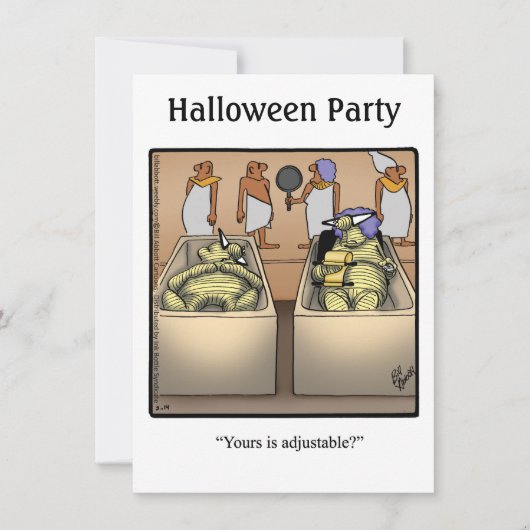 Uitnodigingen van de partij Halloween Humor voor H (Voorkant)